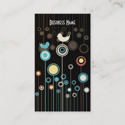 Trendy Floral Design Business Card