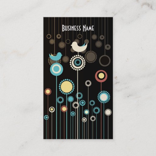 Customizable Trendy Floral Design Business Card