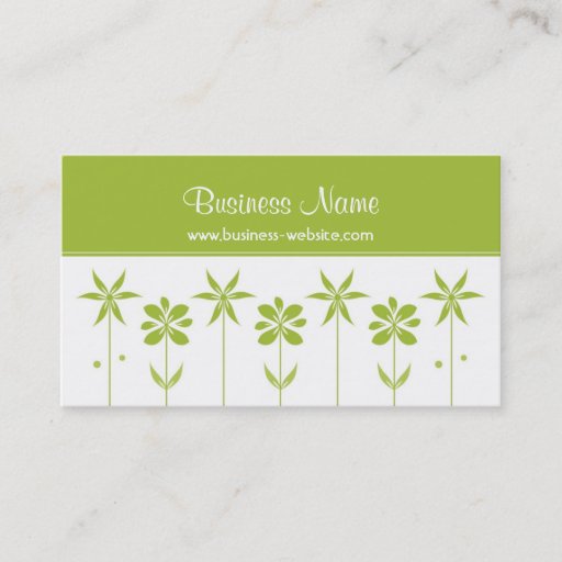 Customizable Trendy Floral Design Business Card