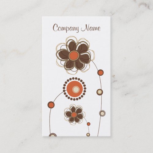 Trendy Floral Design Business Card