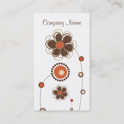 Customizable Trendy Floral Design Business Card