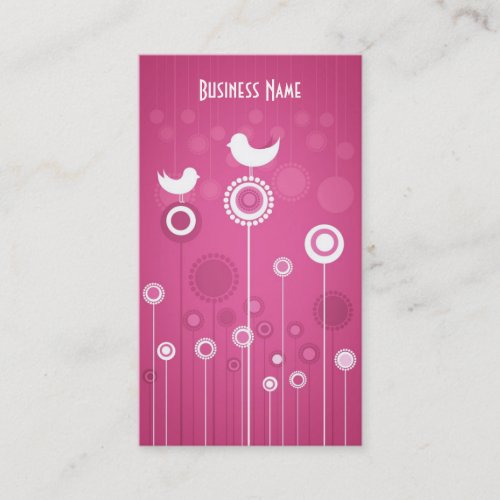 Trendy Floral Design Business Card