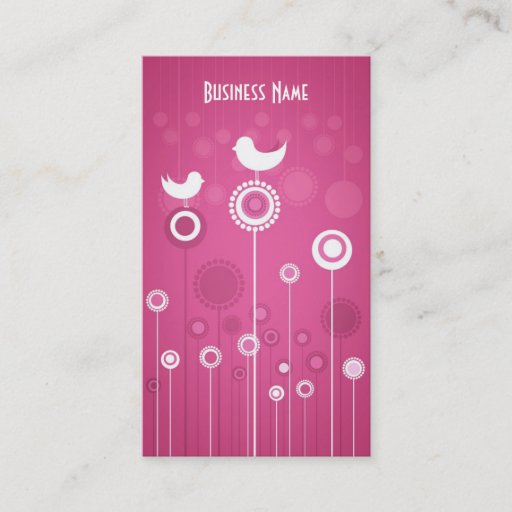 Customizable Trendy Floral Design Business Card