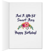 Trendy Floral Girl "Sweet And Sassy" Birthday (Inside (Right))