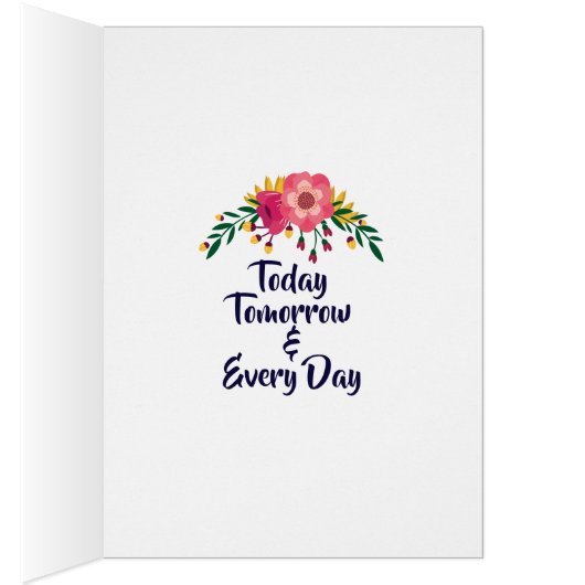 Trendy Floral Girl "Thinking Of You" (Inside (Right))