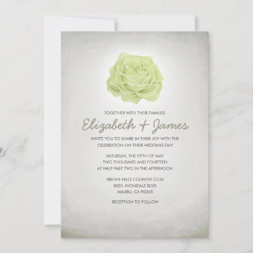 Trendy Floral Ivory Wedding Invitations