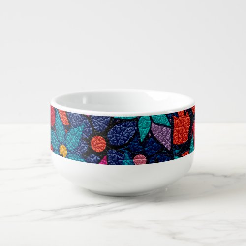 Trendy Floral Pattern 2 Soup Mug