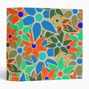 Trendy Floral Pattern #5 3 Ring Binder