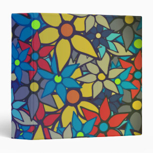 Trendy Floral Pattern #5 3 Ring Binder