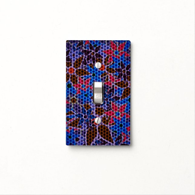 Trendy Floral Pattern #9 Light Switch Cover (In Situ)
