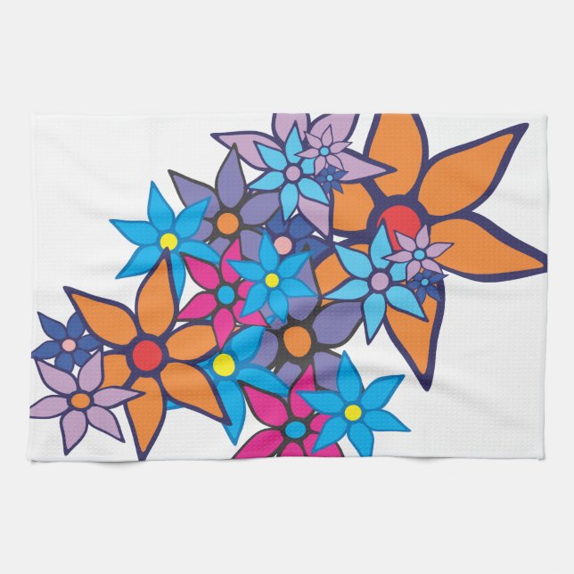 Trendy Floral Pattern Towel (Horizontal)