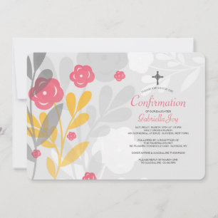 Trendy Floral Religious Invitation