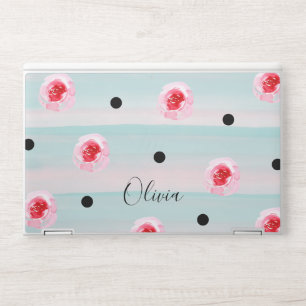 Trendy Floral Rose Pattern HP Laptop Skin