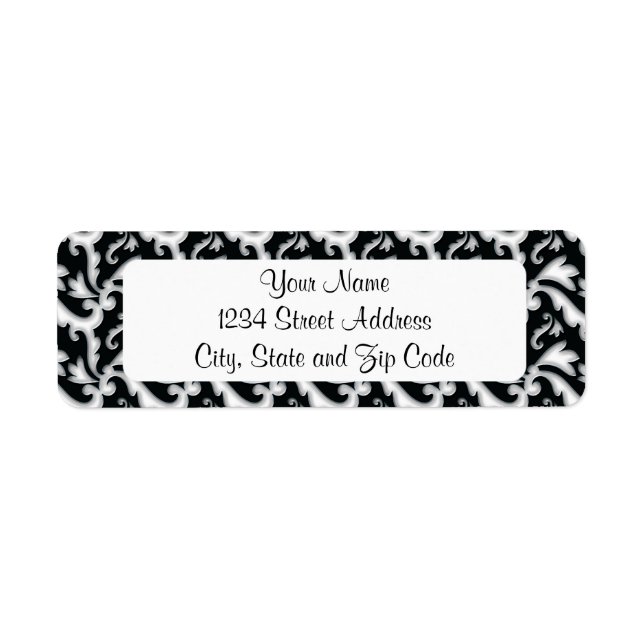 Trendy Flourishes | Black and White Label (Front)