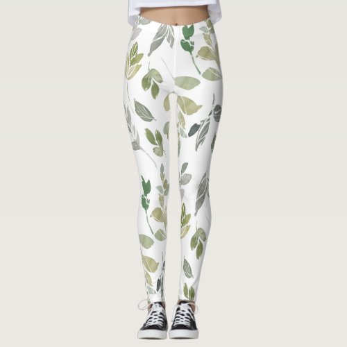 Trendy Flower Pattern Yoga Pants