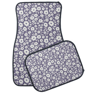 Trendy flowers seamless pattern. Small vintage flo Car Floor Mat