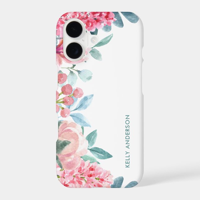 Trendy Foliage Botanical Floral Pattern Decal Iphone Case (Back)