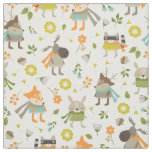 Trendy Folksy Woodland Animals Fabric