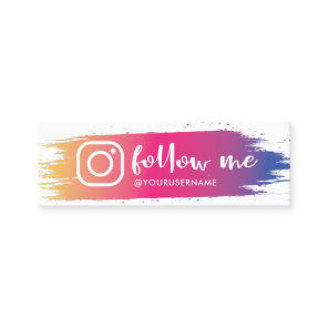 Trendy Follow Me Instagram  Mini Business Card