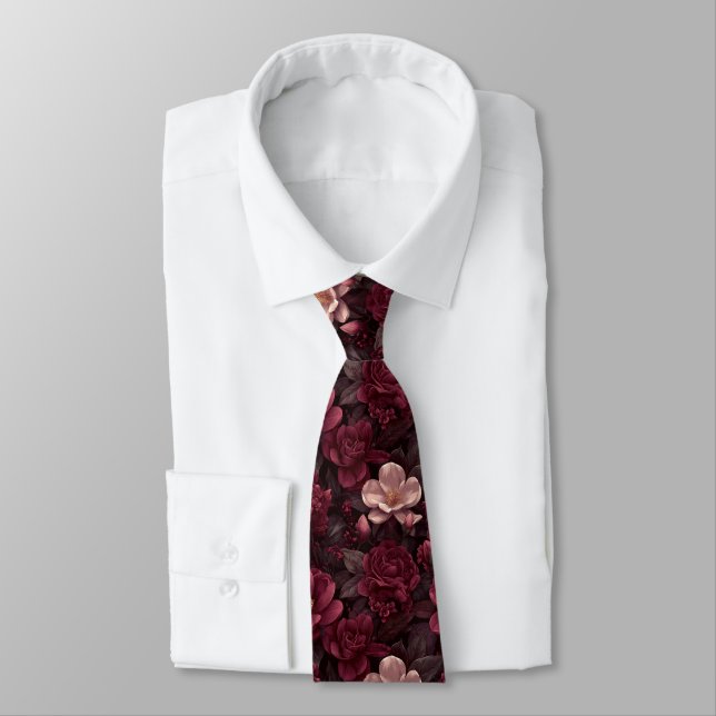 Trendy For Him Gardenias Neck Tie (Tied)