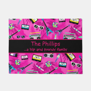 Trendy fun 80s doormat