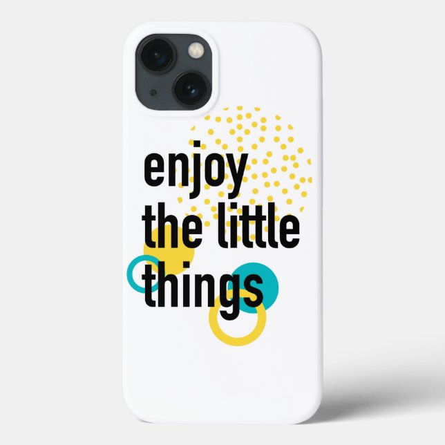 Trendy fun happy design of Enjoy the Lıttle Things Case-Mate iPhone Case (Back)