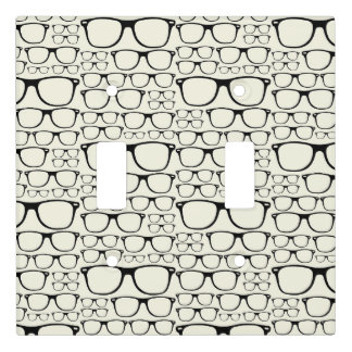 Trendy Funky Nerd Nerdy Geek Retro Glasses Light Switch Cover