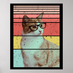 TRENDY FUNNY CUTE CAT VINTAGE POSTER