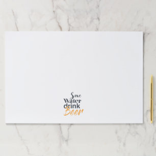 Trendy, funny, urban design Save Water Drink Beer Paper Pad