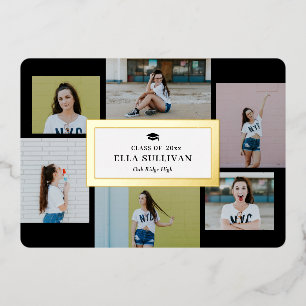 Trendy Gallery Foil Graduation Editable Color Foil Foil Invitation