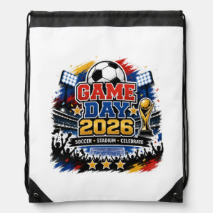 Trendy Game Day 2026 Football & Soccer Drawstring Bag