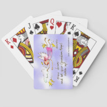 Trendy Gentle Angel Says "Slow Down" Poker Cards