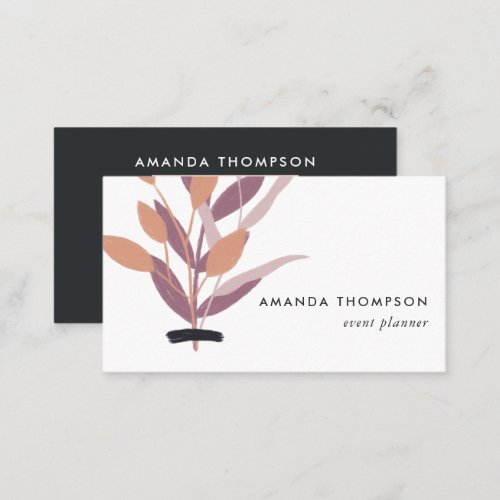 Trendy Geometric Brush Strokes Business Card