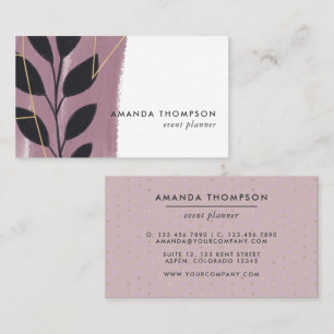 Trendy Geometric Brush Strokes Collage Business Ca Card