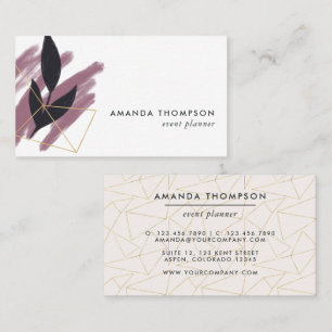 Trendy Geometric Brush Strokes Collage Business Ca Card