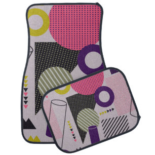 Trendy geometric flat patternpattern,style,abstrac car floor mat
