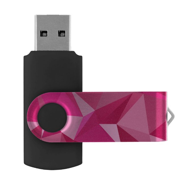 Trendy Geometric Halftone Print USB Flash Drive (Opened)