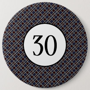 Trendy Geometric Pattern, Modern Birthday Party Button