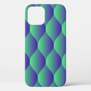 Trendy geometric pattern with abstract shapes in n iPhone 12 case