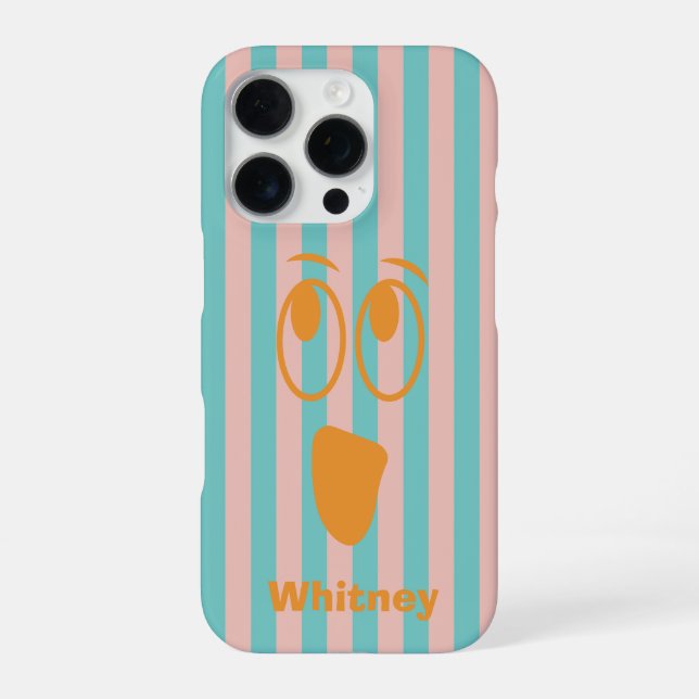 Trendy Ghost Striped iPhone Case (Back)
