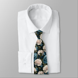 Trendy Gifts For Husband Carnation Floral Neck Tie