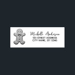 Trendy Gingerbread Man Christmas Return Address    Rubber Stamp<br><div class="desc">Trendy Gingerbread Man Christmas Return Address rubber stamp</div>