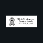 Trendy Gingerbread Man Christmas Return Address    Rubber Stamp<br><div class="desc">Trendy Gingerbread Man Christmas Return Address rubber stamp</div>