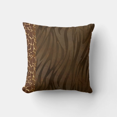Trendy Giraffe  Zebra Print Pattern Pillow