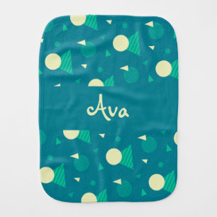 Trendy Girl New Parents Personalized Burp Cloth