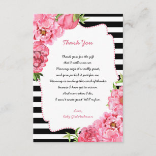 Girl Poem Thank You Note Gifts On Zazzle