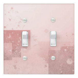Trendy Girlie Pink & Feminine Dusty Rose Abstract Light Switch Cover