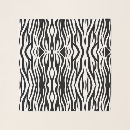 trendy girly chic black and white zebra stripes scarf