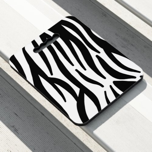 trendy girly chic black and white zebra stripes seat cushion