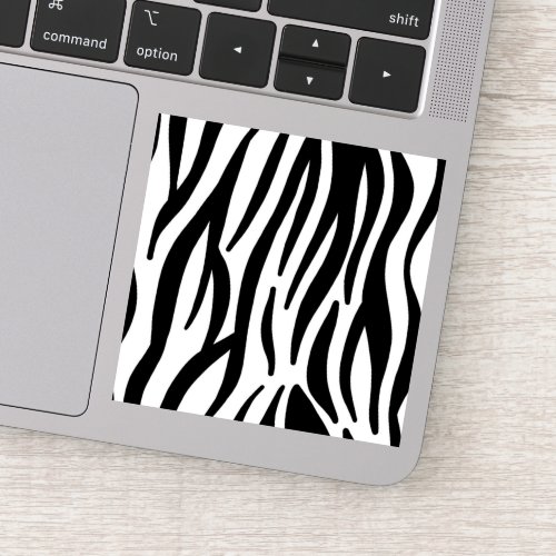 trendy girly chic black and white zebra stripes sticker